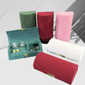 Wholesale High-End Portable Travel Jewelry Case Vintage Style Ring Pendant Earring Arched Velvet Jewelry Box for Girls