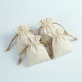Wholesale 7*9 Jewelry Pouch Factory Custom Logo Natural Linen Cotton Strings Pouch Canvas Recyclable Jewelry Bag