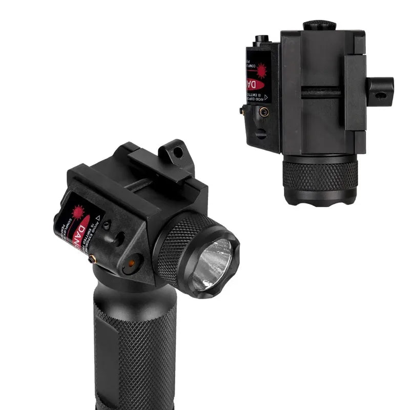Tactical Scope Red Laser Scope Combo LED Flashlight Hunting Flashlight Sight for Outdoor with Handle