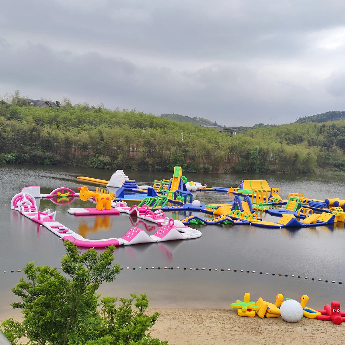 Custom Inflatable Water Park Floating Aqua Park for Resort Sea Lake Durable Inflatable Water Playground Equipment