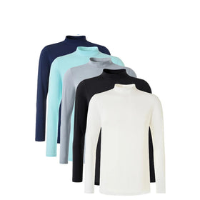 Korean Version Ice Silk Bottoming Shirts for Men Long-Sleeved High-Neck Sun Protection for Spring and Summer for Golf