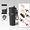 TY Rts 24oz/710ml Double-Walled Stainless Steel Vacuum Insulated Eco-Friendly Adults Party Travel Tumbler Rope Straw New Design