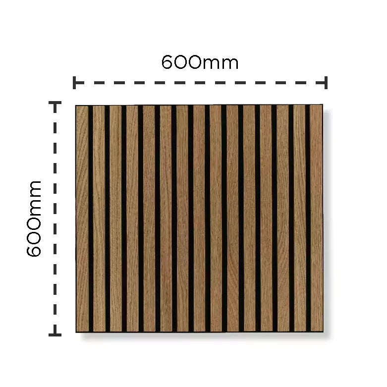 KASARO 600*600MM Black Acoustic Slat Wall Panel Acoustic Wall Panel Soundproof Veneer MDF Wooden Slat Panels