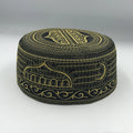 Factory-Price Hot Sale Embroidered Kufi Muslim Prayer Hat Islamic Prayer Cap for Men Suede Warm Muslim Worship Hat