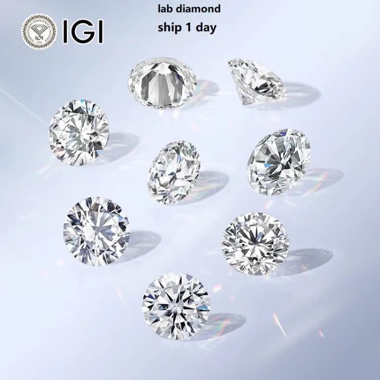 IGI Certificate 1-3ct Round Cut Lab Grown Diamond DE VS1 VVS2 in Stock Discount Sale HPHT CVD Lab Create Diamond MegaBDM