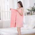 Wholesale Coral Velvet Bathrobe and Microfiber Soft Knitted Wearable Towel Set Body Wrap Bathrobe Wearable Beach Bath Towels