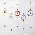 Handmade Natural Crystal Gravels Chips Sun Catcher Wind Chimes Hanging Home Garden Decoration