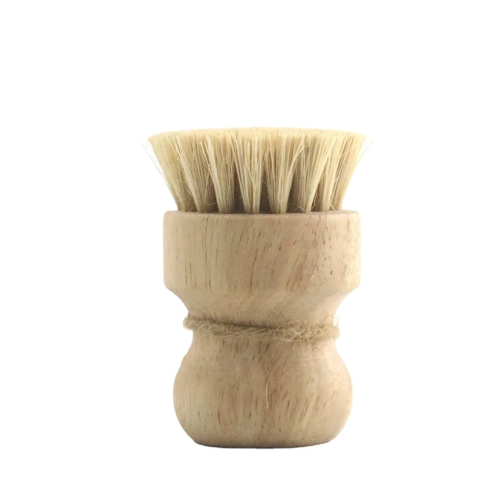 Full Circle Round Bubble up Bamboo Dish Brush White