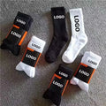 Basics Comfy Cotton Terry Full Cushioned Casual Crew Running Athletic Socks Custom Your Logo