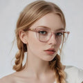 TR90 Anti-Blue Light Full Rim Glasses Frame for Women Trendy Design Fashionable Style PC Lenses Optical Frames