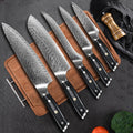 Premium 67 Layers Damascus Stainless Steel Kitchen Knife Set Chef Utility Santoku Boning Knife with Black G10 Handle