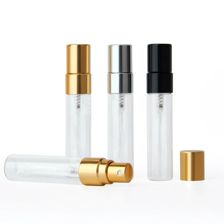 5ml 10ml Glass Test Tubes Bottles with Aluminum Screw Caps Perfume Spray Bottles