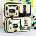Multifunctional Super Large Capacity Students Canvas Pencil Cases for School Boys