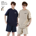 275GSM Blank 100%cotton Heavyweight High Quality Oversized t Shirt Men's Sets Custom logo