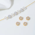 14K Gold/Silver-Filled Porous Spacer Beads Inlaid with Zircon for DIY Handmade Bracelet Necklace Jewelry