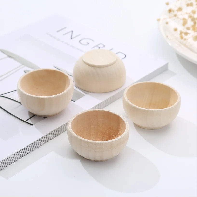Mimi Kid Face Beauty Bowl Handcrafted Wooden Dining Set for Children