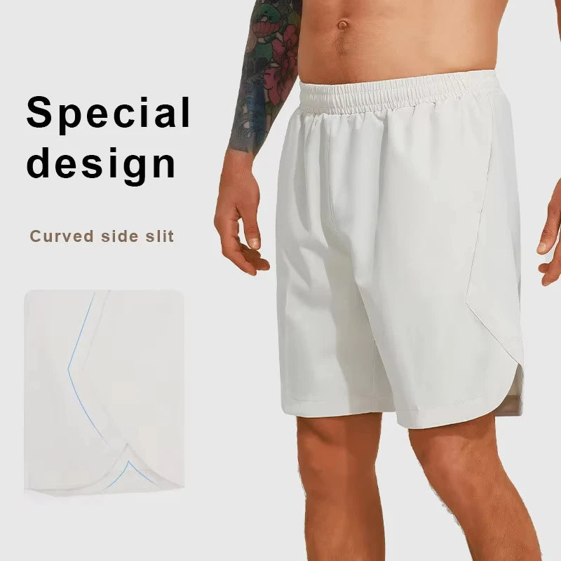 MAYYOUNG Polyester Spandex Fitness Breathable Men Gym Shorts Training Elastic Workout Quick Dry Sports Sweat Shorts