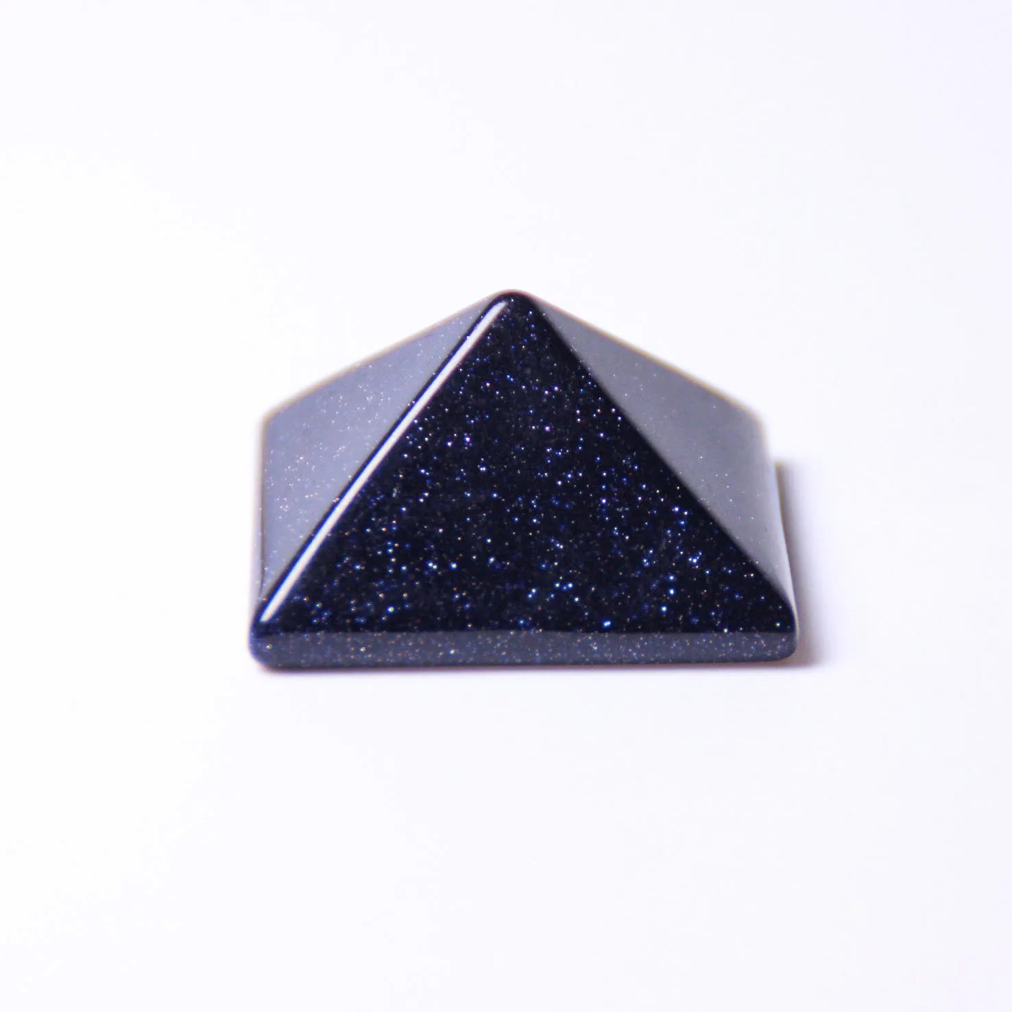 HZ Natural Crystal Folk Crafts Blue Sand Stone Quartz Pyramid Prisms for Wedding Decoration Crafts