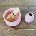 Wholesale Custom Logo Handmade Pink Matcha Whisk Brush Ceramic Song Dynasty Japanese Tea Matcha Set With Scoop Spoon Gift Box