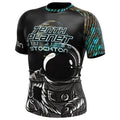 RISE Astronaut Pattern MMA Rash Guard Custom Logo No Gi Grappling Jiu Jitsu BJJ Rash Guard