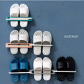 Wall Mounted No Drilling Bathroom 3 in 1 Storage Holders Racks Bathroom Foldable Shoe Rack for Home Towel Slipper Rack