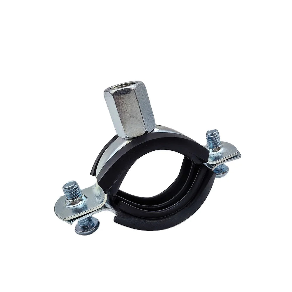 Economical Carbon Steel Rubber Lined Pipe Clamp Anti-vibration Pipe Bracket for Agricultural Pipeline MegaBDM