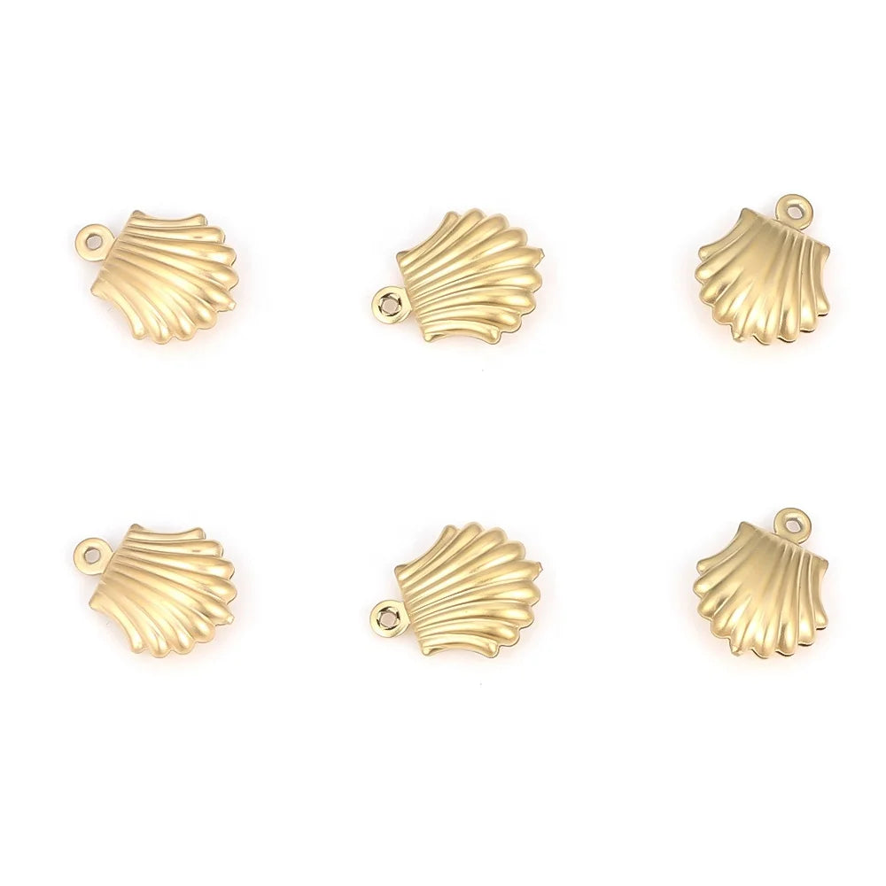 Simple Hollow Fish Charms Shell Pendant DIY Jewelry Making Necklaces Making Findings Crafts Bracelets Accessories