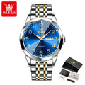 Olevs 9970 Oem Custom Logo Stainless Steel Men Watches Luxury Classic Business Calendar Fast Shipping Quartz Watch for Man