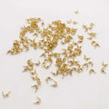 Tiny String Cord Stopper Button Clasp 4*8mm Gold Plated Stainless Steel Jewelry Findings DEE.LUN TGC-20327 for Necklace Making