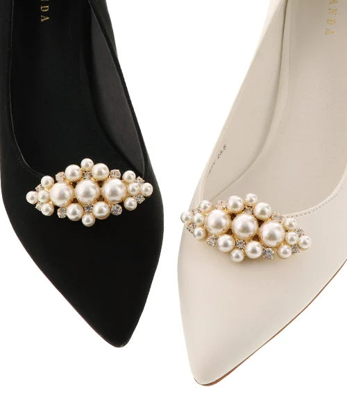 Fashion Women Pearl Crystal Decorative Shoe Clip Accessories for Wedding Bridal Heels Party Shoe Decoration Jewelry