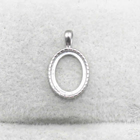 Sterling Silver 7*9/8*10mm Semi Mount Pendant Empty Frame Blank Support Setting S925 Base Without Center Stone for DIY Inlay