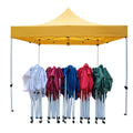Outdoor Pop-Up Folding Steel Carport Canopy Tent Four-Legged Square Printed Fabric Side 600D for Balcony Four Corners Awning