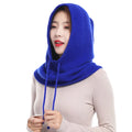 Women Balaclava Knit Hood Hat Winter Knitted Beanie Hats Ski Mask Ski Cap Outdoor Winter Woven Hats