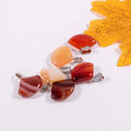 Huiying Sector shaped gemstone healing crystal carnelian pendant wholesale small craft Valentine's Day present jewelry