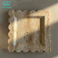 HZX Wholesale Marble Tray Natural Marble Stone Serving Trays Cup Cake Stand Set Home Decor for Hotel