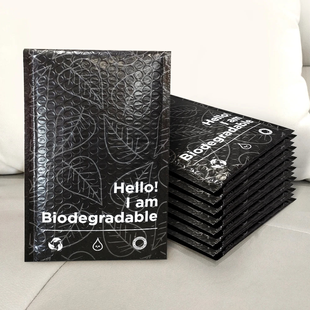 Wholesale 100% Biodegradable 4*7 6*9 Shipping Black Pink Bubble Mailer Padded Envelopes Mailing Packaging Bags With Bubble