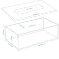 Factory Supplier Personalised OEM Clear Acrylic Tissue Box Cover Holder Rectangle Napkin Dispenser Organizer