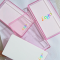 Custom logo  Acrylic Lash Holder Storage Pallet Magnetic Display Lash Tray Custom Lash Tile with Cover for Eyelash Extension