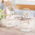 Factory Wholesale 2 Pieces Transparent Acrylic Wedding Logos Display Signs Centerpiece Reception Decoration Party Event