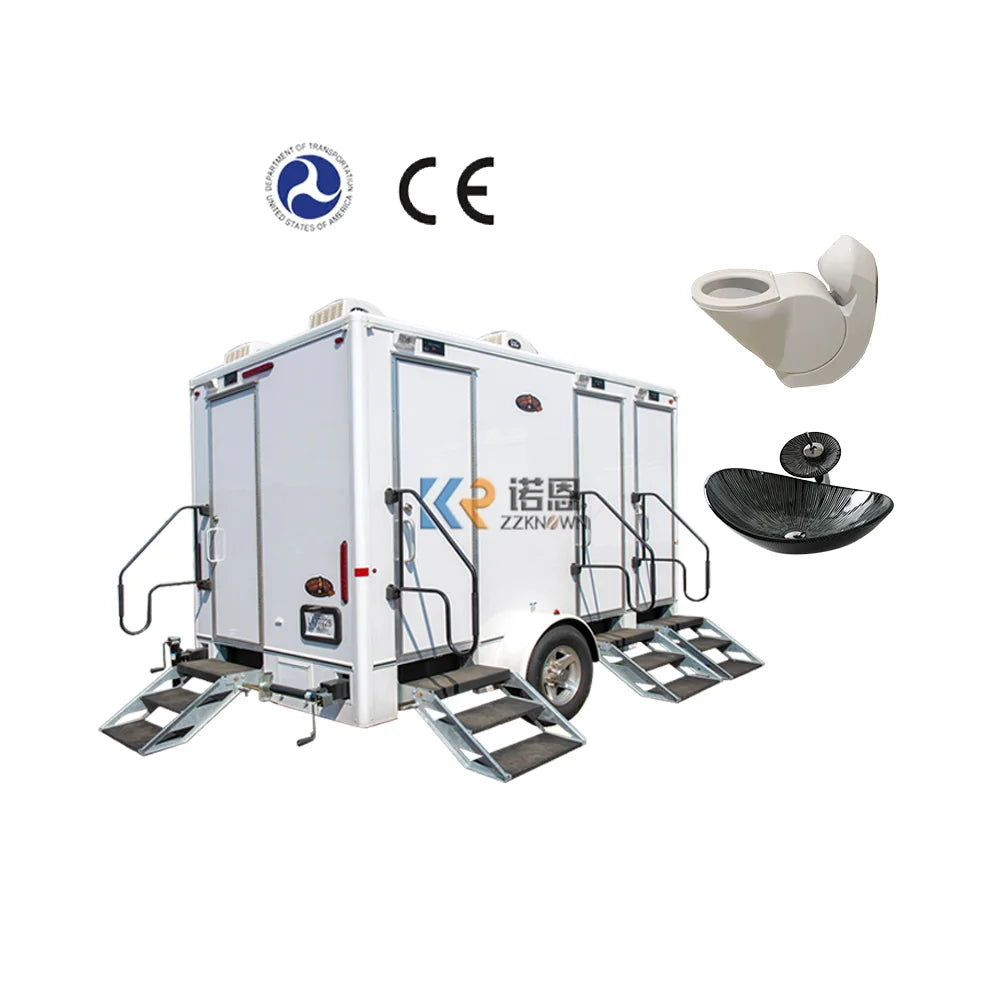 2025 Prefab Portable Mobile Toilet Restroom Shower Bathroom Washroom Outdoor Public Portable Chemical Mobile Toilets for Sale