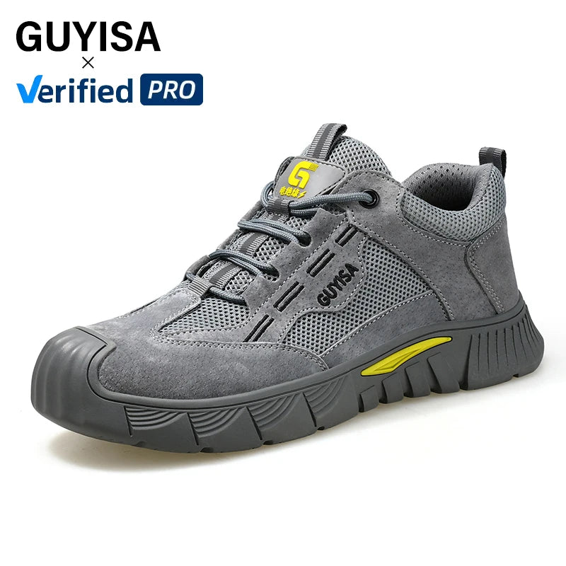GUYISA Safety Shoes Casual Series for Men  Insulation 10kv Toe  Rubber Shoes  Anti-puncture Safety Shoes