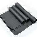 Shock Absorber Sound Proof Spinning Bike Treadmill Mat Non Slip Safety Heavy Duty NBR 4MM Thick 160x68CM Black Exercise Fitness
