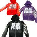 High Street Style Oversize Unisex Zip Hoodies Men Heavy Cotton Acid Washed Custom Distressed Patches Embroidery Affixed Zipper