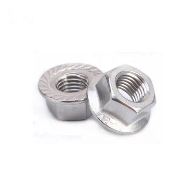 Din6923 Hex Head Flange Serrated Nuts Lock Nut M27 M10x1.25 M12  M3-M20 Hex Flange Nuts