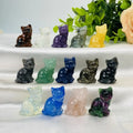 Wholesale Hand Carved Obsidian Cat Crystal Figurine Elegant Animals Cat Craft From Other Crystal Crafts Collection