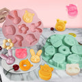 D5014 Lovely Cartoon Mini Rabbit Biscuit Mousse Cake Ice Cream Ice Block Jelly Chocolates Decorate Resin Mold  Silicone 3D Mould