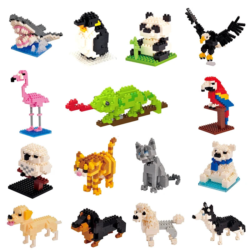 Best-Selling C1-C22 USA Micro Building Block Construction and Model Toy for Kids 5-7 Years Drop Shipping Small Animal Toys