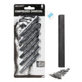 SINOART 6pcs Charcoal Sticks Set Profession Dark Black Compressed Charcoal in Stock Drawing Charcoal for Art Supply