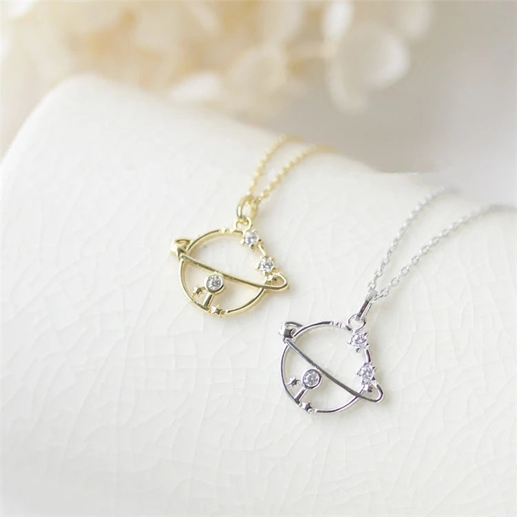 Female Gift Fashion S925 SILVER Gold Plating Custom Jewelry Korean Style Necklace