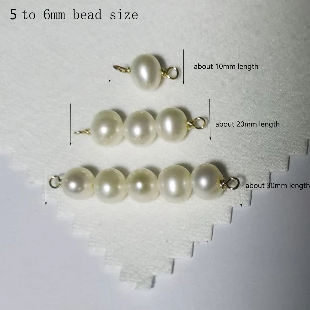 New 14k Gold Filled Natural Freshwater Pearl Bead Connector Charm for Bracelet Necklace Earring Jewelry Making